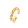Brass Micro Pave Cubic Zirconia Flower Adjustable Cuff Rings for Women RJEW-B125-02G-2