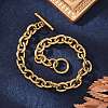 PVD Vacuum Plating 304 Stainless Steel Cable Chain Bracelets BJEW-G618-04G-5