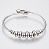 Tarnish Resistant 304 Stainless Steel Torque Bangles BJEW-H570-33P-1
