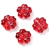 Spray Painted Transparent Glass Beads X-GLAA-F119-01-2