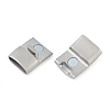 Tarnish Resistant 316 Stainless Steel Magnetic Clasps with Glue-in Ends STAS-Q211-45-01-2