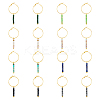 8 Pair 8 Style Natural & Synthetic Mixed Gemstone Beaded Column Drop Earrings EJEW-AB00040-1