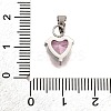 304 Stainless Steel Micro Pave Cubic Zirconia Pendants STAS-B086-13P-02-3