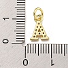 Initial Letter Brass with Cubic Zirconia Charms KK-Q814-26A-G-3