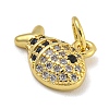 Rack Plating Brass Micro Pave Cubic Zirconia Charms KK-I718-03G-A-2