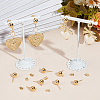 20Pcs 304 Stainless Steel Round Post Stud Earring Findings STAS-BBC0004-76-4