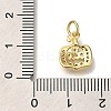 Rack Plating Brass Micro Pave Cubic Zirconia Charms KK-I720-13G-3