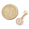 26Pcs Flat Round with Letter A~Z Alloy Enamel Pendant Decorations HJEW-JM02553-3