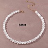Plastic Imitation Pearl Round Beaded Necklaces for Women WGF0340-01-2