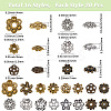320Pcs 16 Styles Tibetan Style Bead Caps TIBE-SC0002-16-2