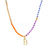 Rainbow Gradient Glass Seed Beaded Necklaces AF2375-2-1