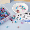 240Pcs 8 Colors Transparent Baking Paint Glass Beads GLAA-TA0001-18-5
