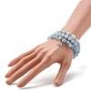 Natural Aquamarine Beads Stretch Bracelet Set for Men Women Girl Gift BJEW-JB06709-9