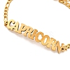 Constellation 202 Stainless Steel Figaro Chain Link Bracelets for Women Men LS-AJEW-U006-01E-2