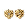 304 Stainless Steel Rhinestone Pendants STAS-P394-02G-1