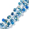 Electroplate Transparent Glass Beads Strands X-EGLA-P052-01A-AB05-1