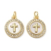 Brass Micro Pave Cubic Zirconia Pendants KK-A282-01G-03-1