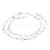 2 Strands Cross Natural Freshwater Shell Beads Strands SSHEL-DC0001-02-1