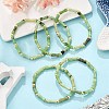 Natural Australia Jade/Chrysoprase Beads Stretch Bracelets for Men Women BJEW-L171-03B-2