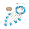 Glass Star Pendant Decorations HJEW-JM01247-02-3