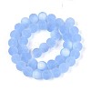 Frosted Transparent Glass Beads Strands GLAA-T032-T10mm-MBB04-2