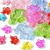 20Pcs 4 Styles Transparent & AB-Color Plated Acrylic Pendants TACR-FS0001-44-2