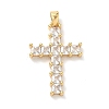 Brass Micro Pave Cubic Zirconia Pendants KK-A281-26H-G-1