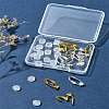 12Pcs 2 Color Brass Clip-on Earring Converters Findings KK-FS0001-31-8