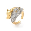 Brass Micro Pave Cubic Zirconia Rings RJEW-D307-04G-C-2
