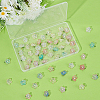 80Pcs 8 Colors Transparent Acrylic Pendants OACR-BM0001-07-5