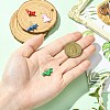 4Pcs 4 Style Dinosaur Rack Plating Brass Enamel Pendants KK-CJ0003-32-4
