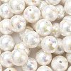 UV Plating Textured Transparent Acrylic Beads AC-CBAC6DF-02-1