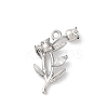 Brass Pave Clear Cubic Zirconia Pendants LS-KK-V016-02P-1