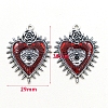 Gothic Style Alloy Resin Pendants X-PW-WGE8991-01-6