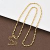 2.5MM Brass Column Ball Chain Necklaces for Women NJEW-B148-04G-2