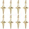 10Pcs Brass Pendants ZIRC-BBC0002-29-1