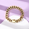 304 Stainless Steel Cuban Link Chain Bracelets for Unisex BJEW-K283-01C-G-2