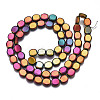 Electroplate Opaque Glass Beads Strands EGLA-Q124-001-D02-2