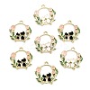 20Pcs 2 Colors Alloy Enamel Pendants ENAM-CJ0004-20-8