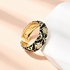 Brass Micro Pave Cubic Zirconia Cuff Open Rings for Women RJEW-B160-05G-4