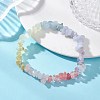 Chakra Natural & Synthetic Mixed Gemstone Chip Beads Stretch Bracelets for Women BJEW-JB13101-1