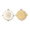 PVD Vacuum Plating 201 Stainless Steel Enamel Pendants STAS-J401-VC980-1