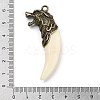 Tibetan Style Alloy Resin Wolf Tooth Pendants X-FIND-A042-04AB-3