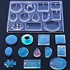 Geometrical Shape & Puzzle Piece Pendant Silicone Molds X-DIY-D076-03-1