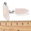 Natural Rose Quartz Pointed Pendants G-B127-18P-09-3