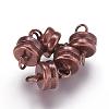 Brass Magnetic Clasps with Loops KK-P114-07R-1