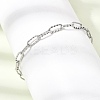 4MM 304 Stainless Steel Textured Paperclip Chain Bracelets for Man and Women SA-CBAB767-08P-3