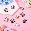 9Pcs 9 Styles Silicone Focal Beads SIL-TA0002-41-5
