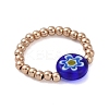 Daisy Knit Brass Beaded Ring Set for Best Friend Gift Vacation Vibe HZ5181-2