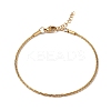 Ion Plating(IP) 304 Stainless Steel Bone Rope Chain Bracelet for Women BJEW-I311-01A-G-1